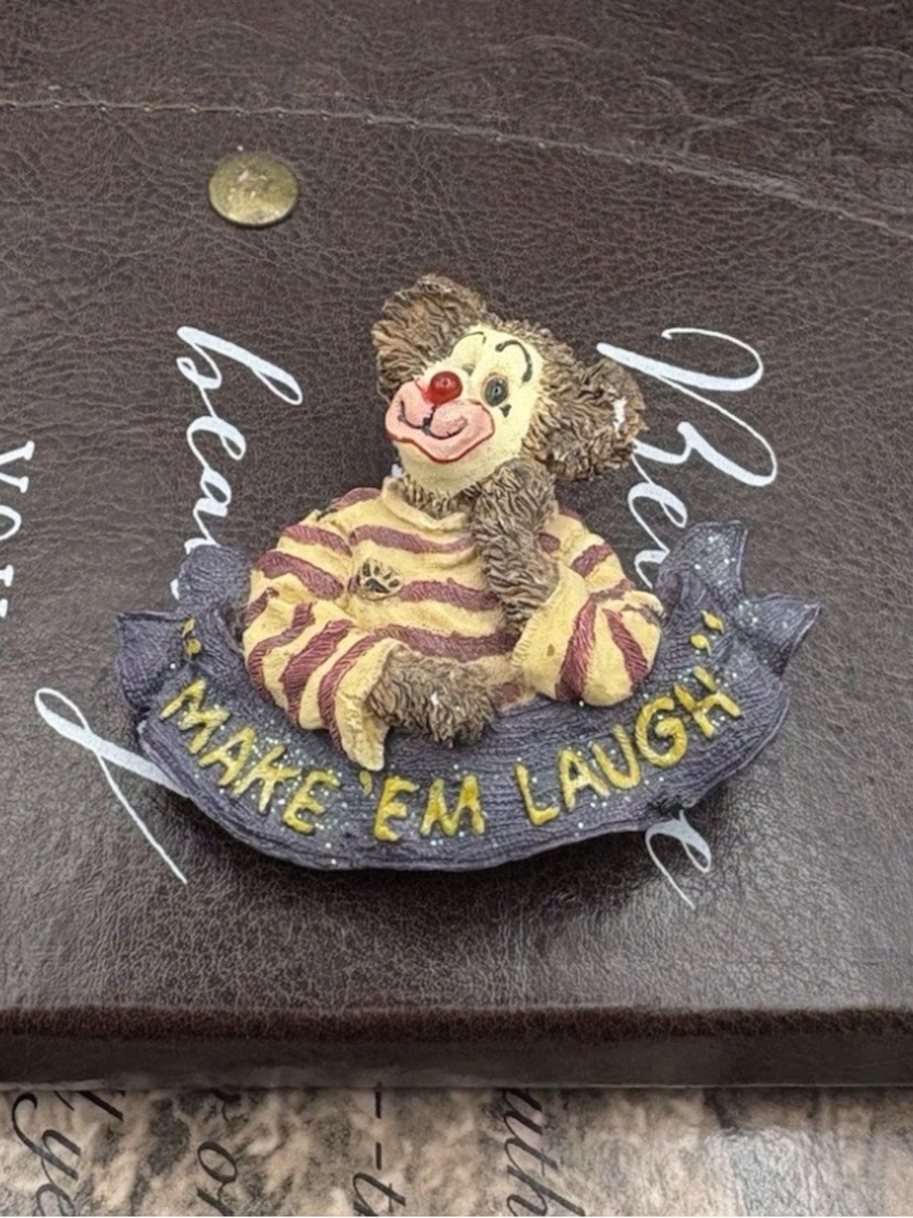 Vintage Clown Brooch Make ’Em Laugh Circus Clowncore Novelty Pin